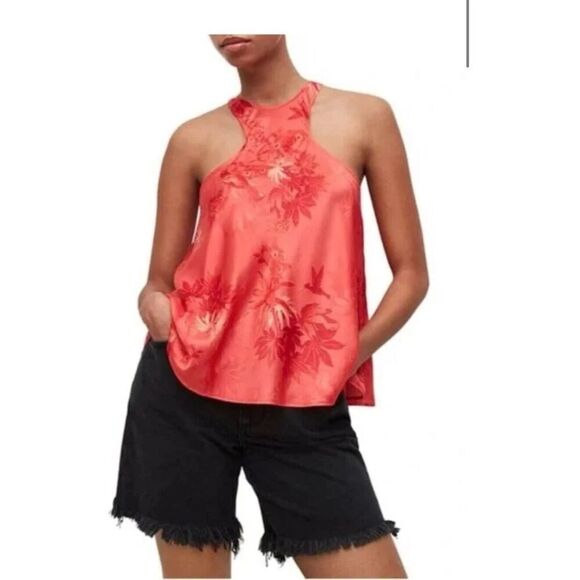 New All Saints Verna Nila Silk Blend Top US 6, Eur 38 - Picture 4 of 8